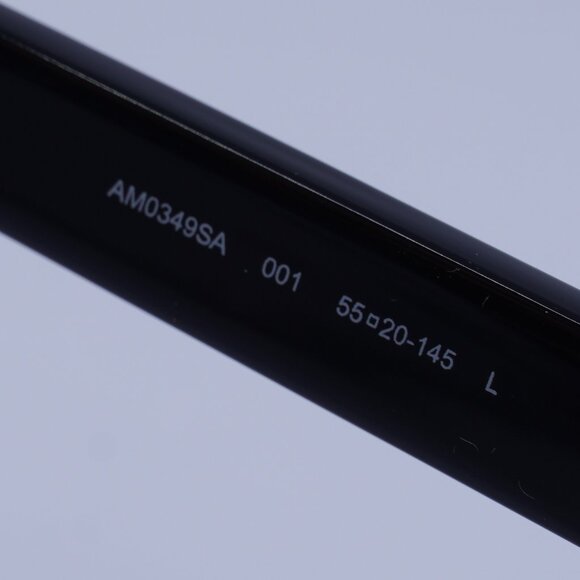 Alexander McQueen AM0349SA 001 Sunglasses Black Round Frame, Grey Lenses - Picture 7 of 8